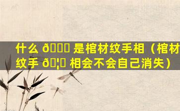 什么 🐋 是棺材纹手相（棺材纹手 🦊 相会不会自己消失）